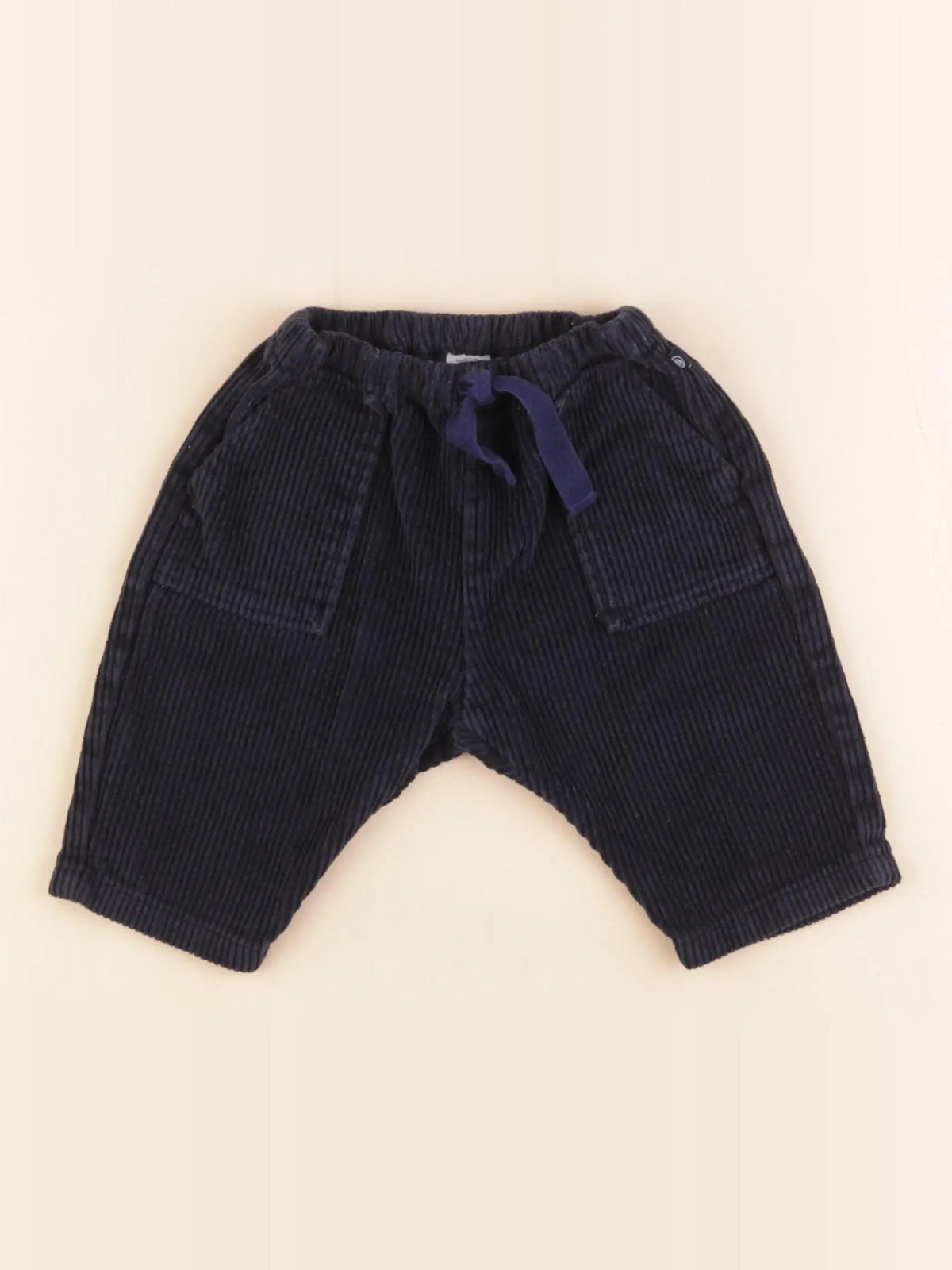 Petit Bateau - pantalon bleu - 6 mois