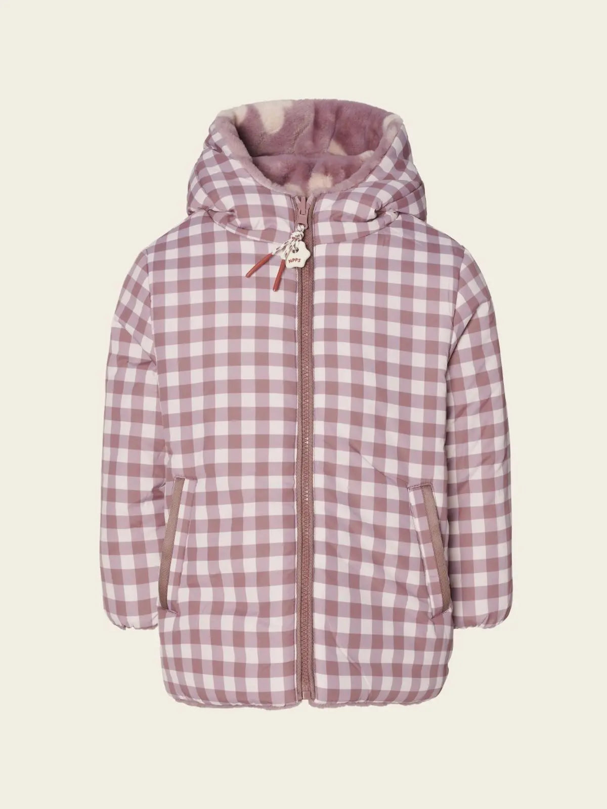 Manteau réversible rose