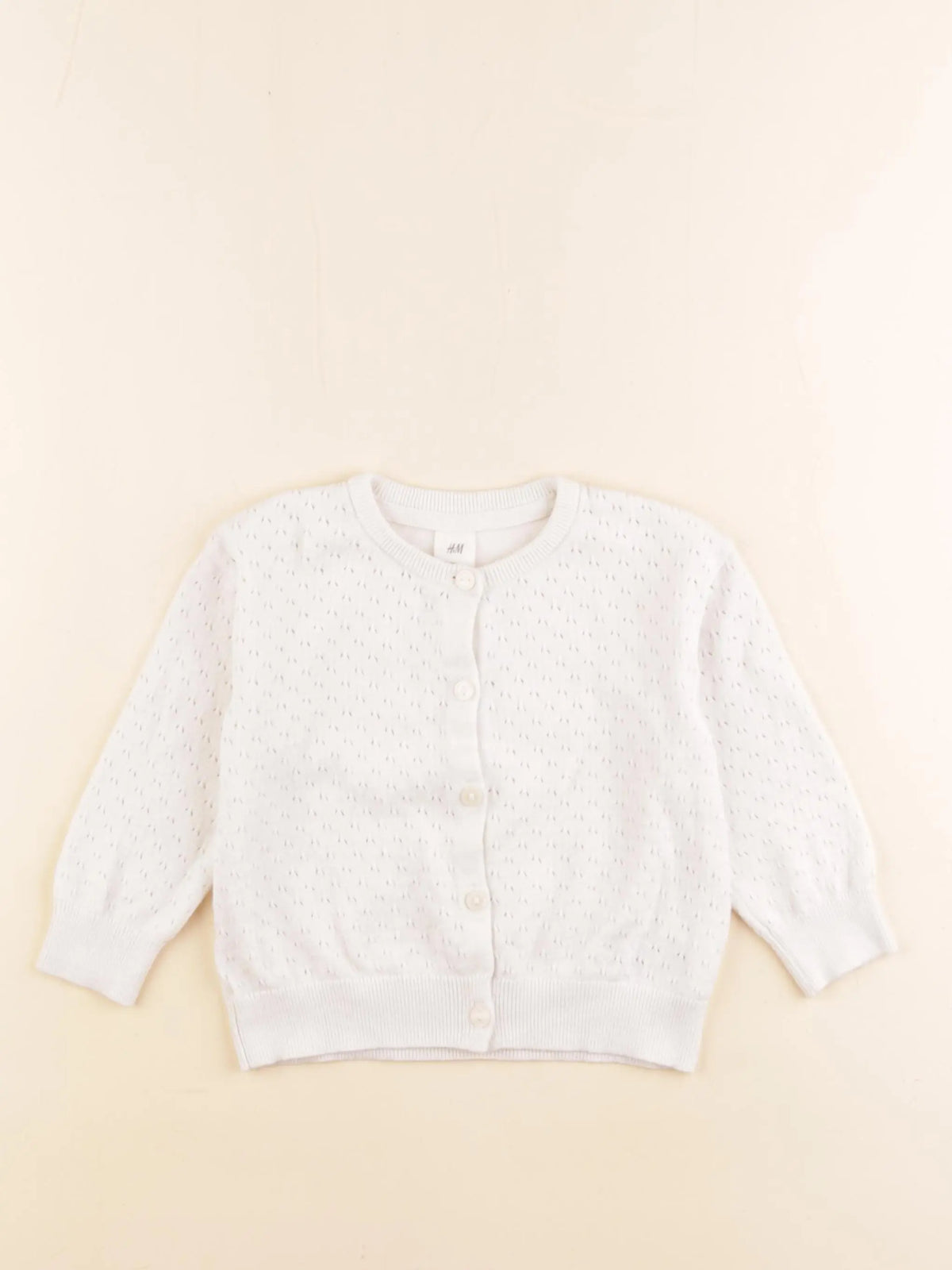 H&M - gilet blanc - 9/12 mois