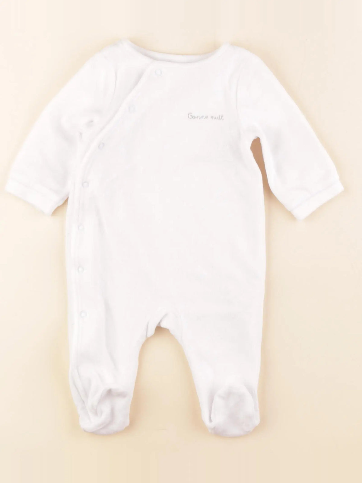 Cyrillus - pyjama velours blanc - 3 mois