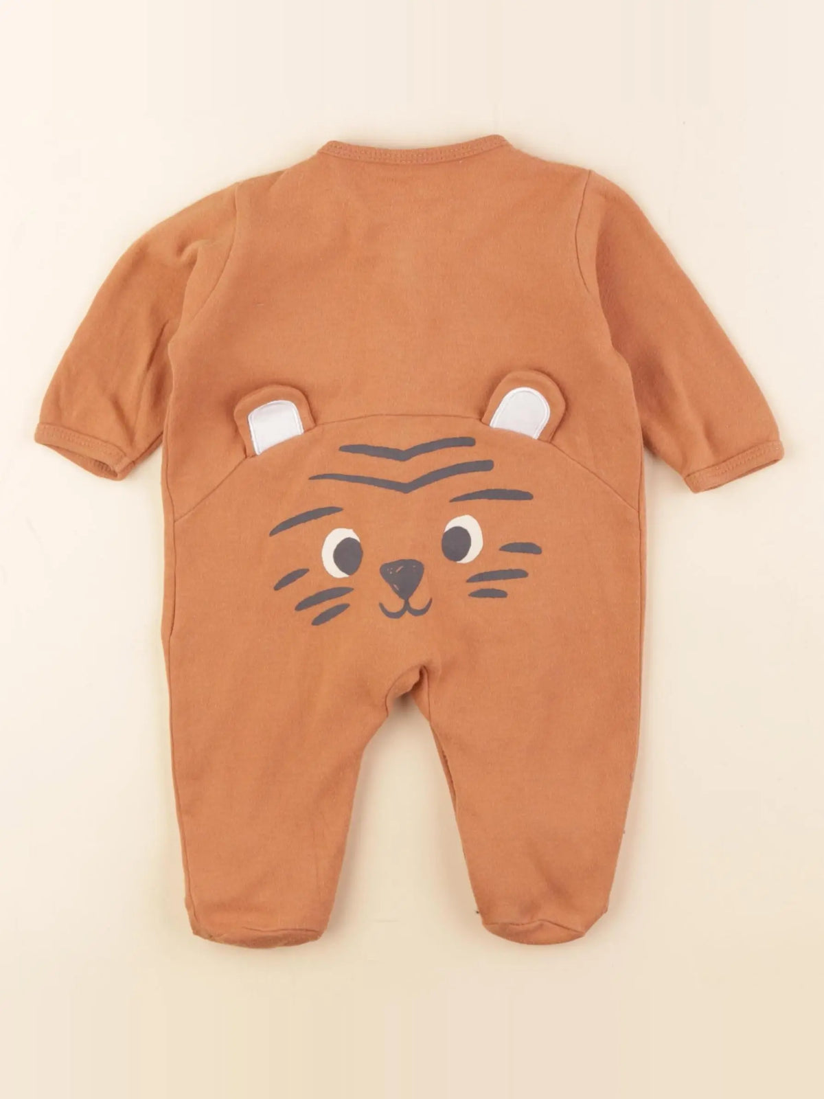 Vertbaudet - pyjama coton marron - 3 mois