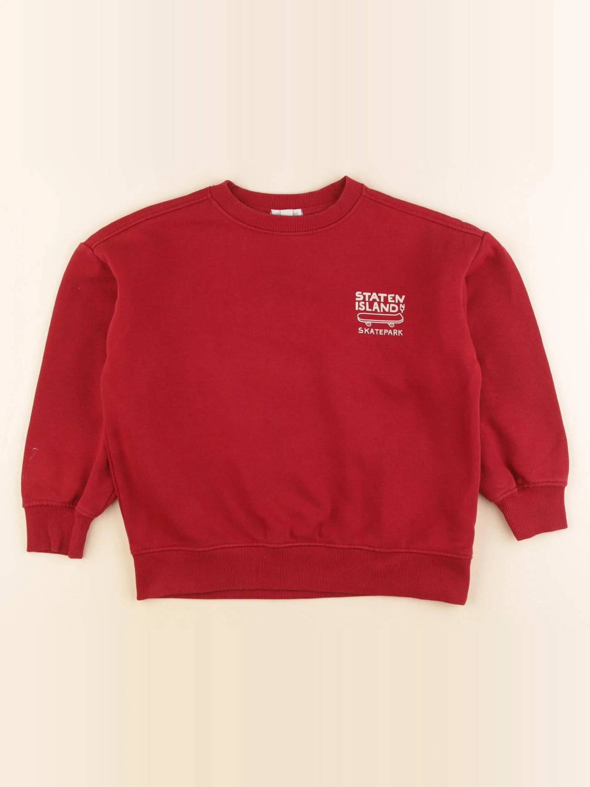 Vertbaudet - sweat rouge - 8 ans