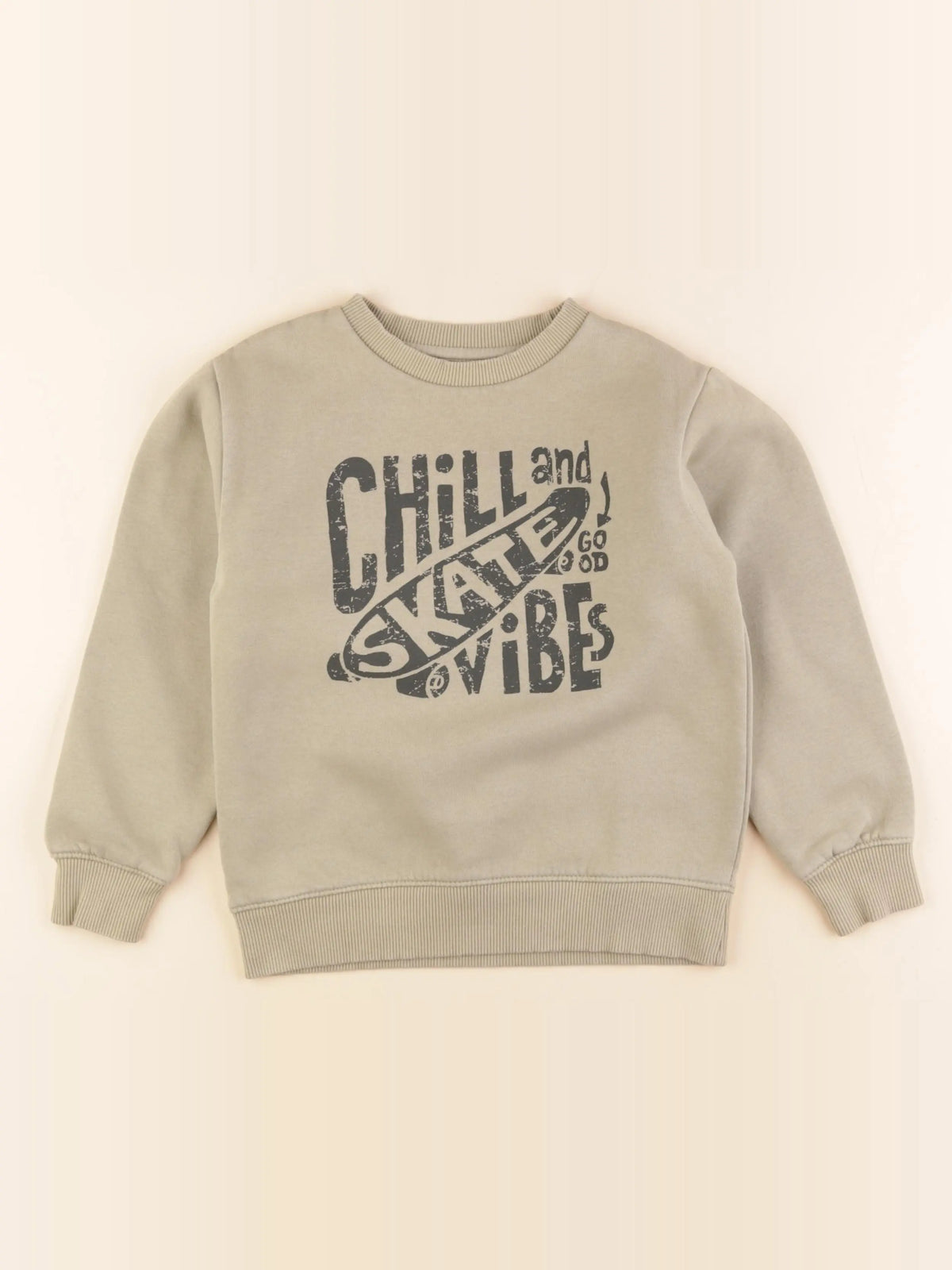 Vertbaudet - sweat vert - 8 ans