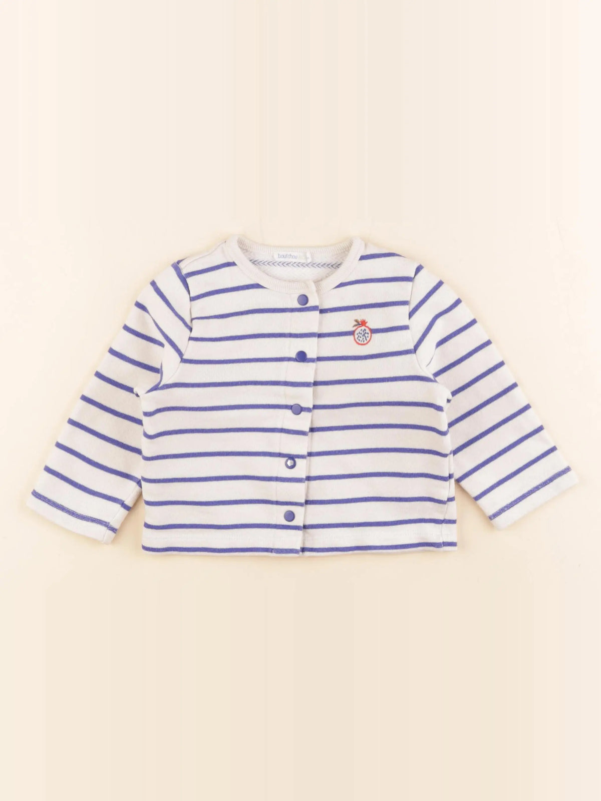 Petit Bateau - sweat bleu - 12 mois
