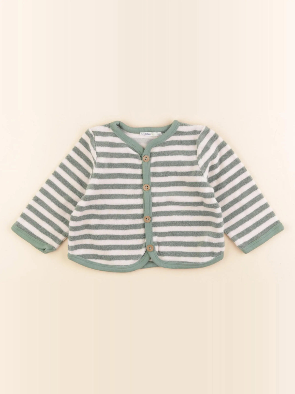 Boutchou - gilet vert - 12 mois