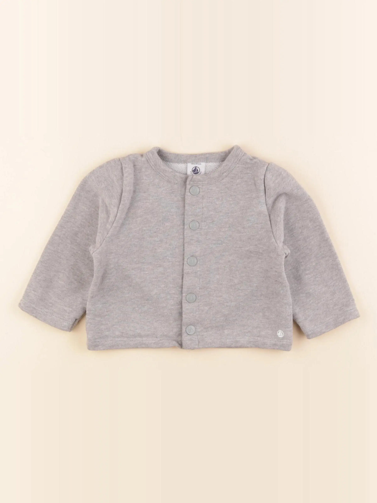 Petit Bateau - sweat gris - 18 mois