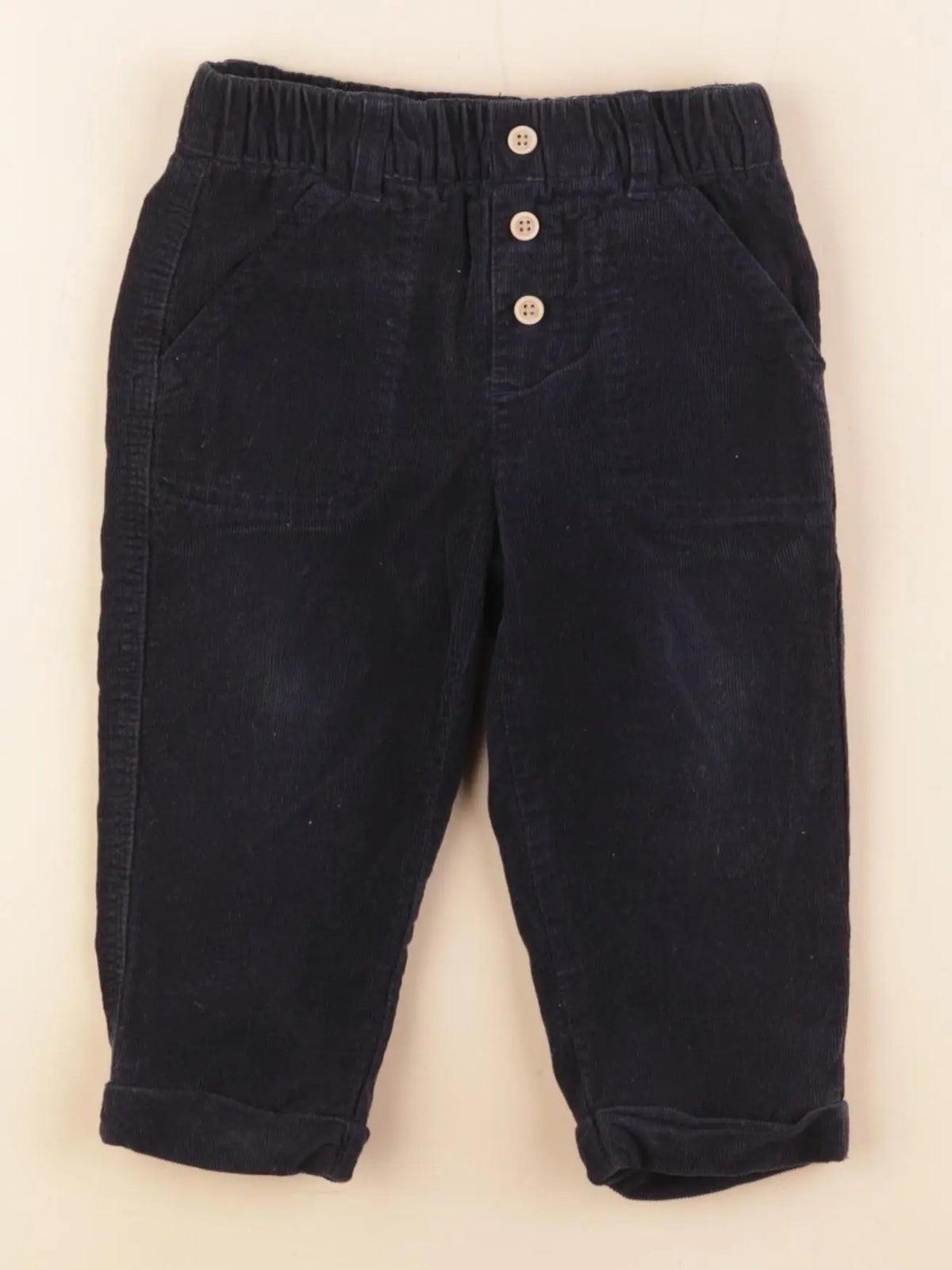 Boutchou - pantalon doublé bleu - 9 mois