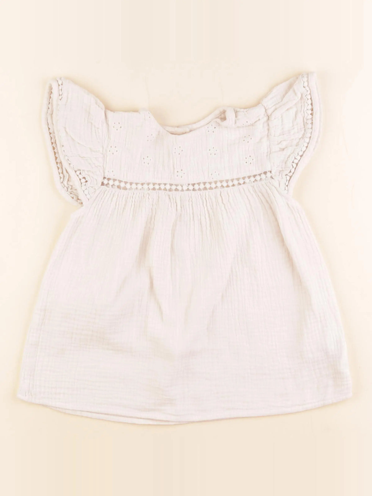 Vertbaudet - blouse beige - 8 ans
