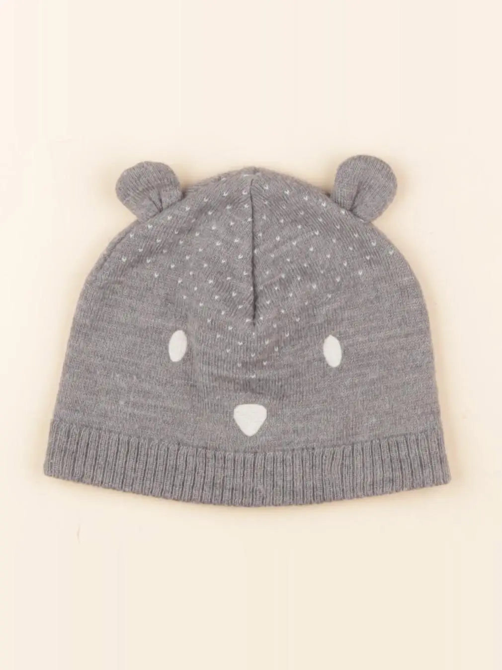 Petit Bateau - bonnet gris - 24/36 mois