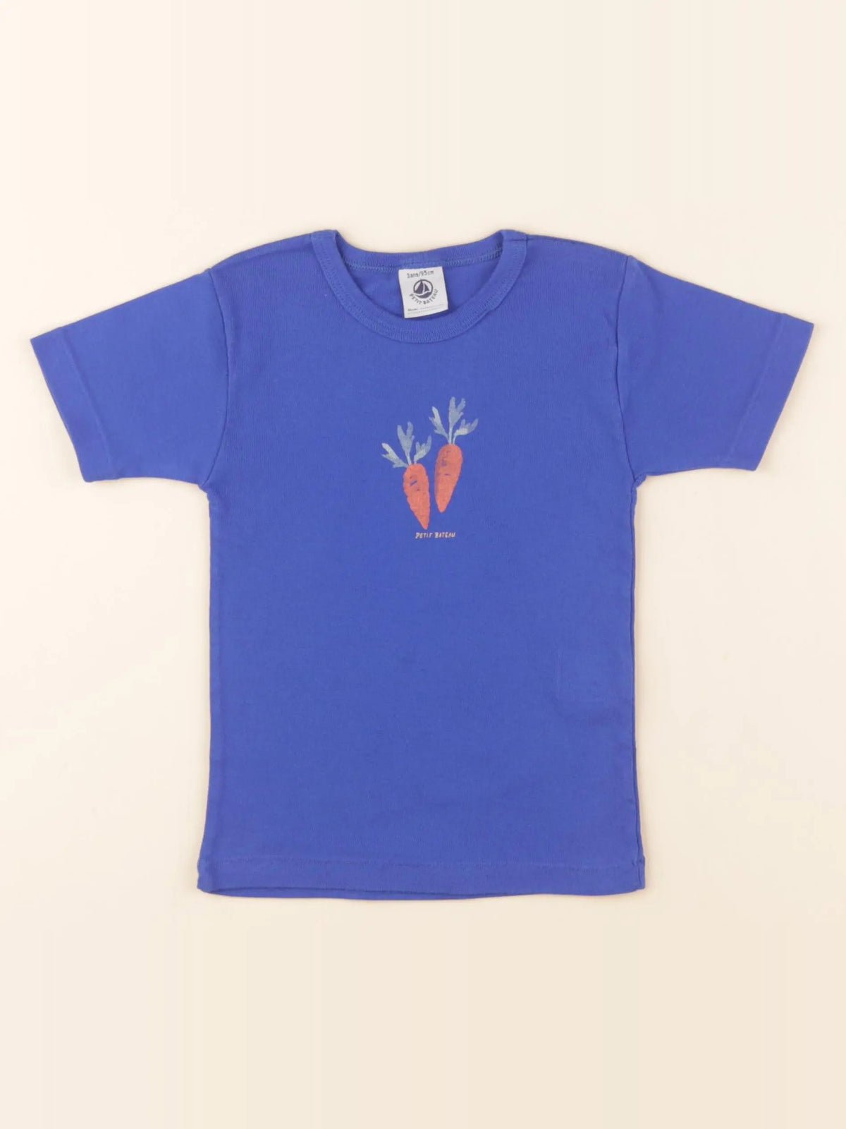 Petit Bateau - maillot de corps bleu - 3 ans