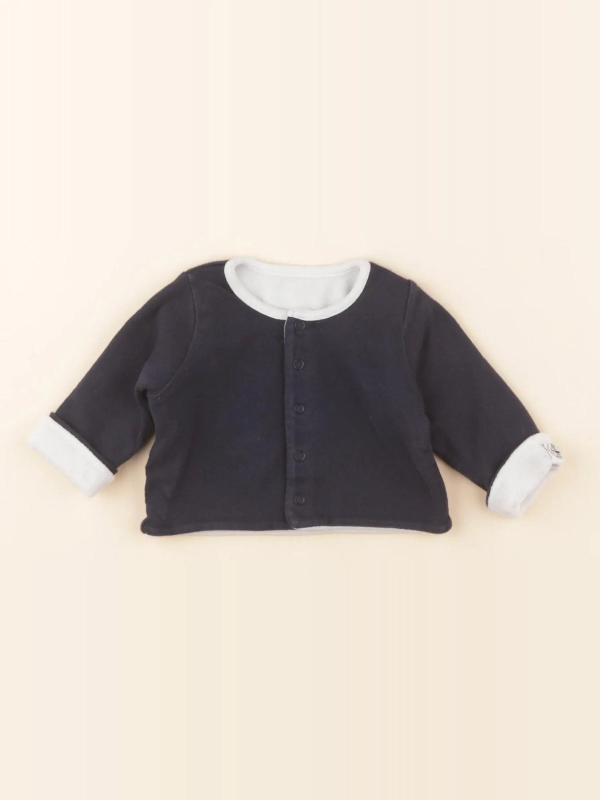 Petit Bateau - sweat bleu - 1 mois