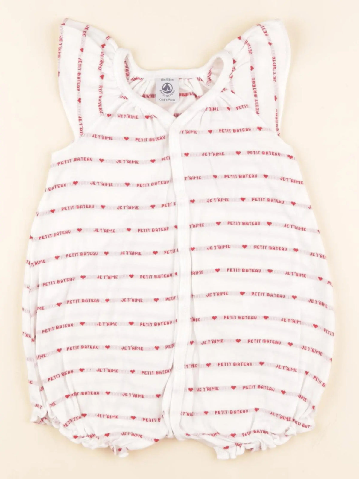 Petit Bateau - combinaison blanc - 18 mois