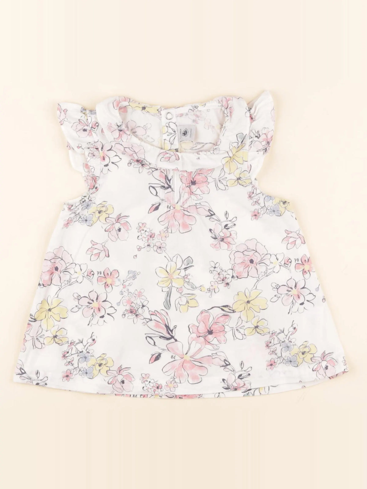 Petit Bateau - blouse blanc - 5 ans