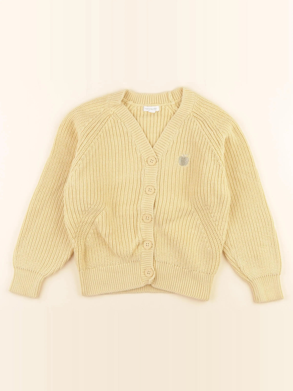 Vertbaudet - gilet jaune, or - 8 ans