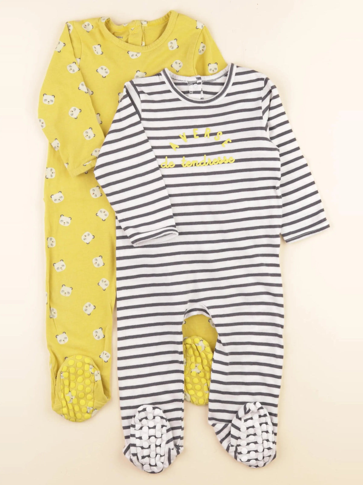 Vertbaudet - lot de 2 pyjamas coton multicolore - 18 mois