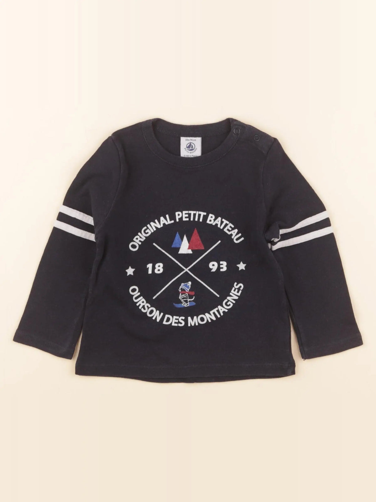 Petit Bateau - tee-shirt bleu - 18 mois