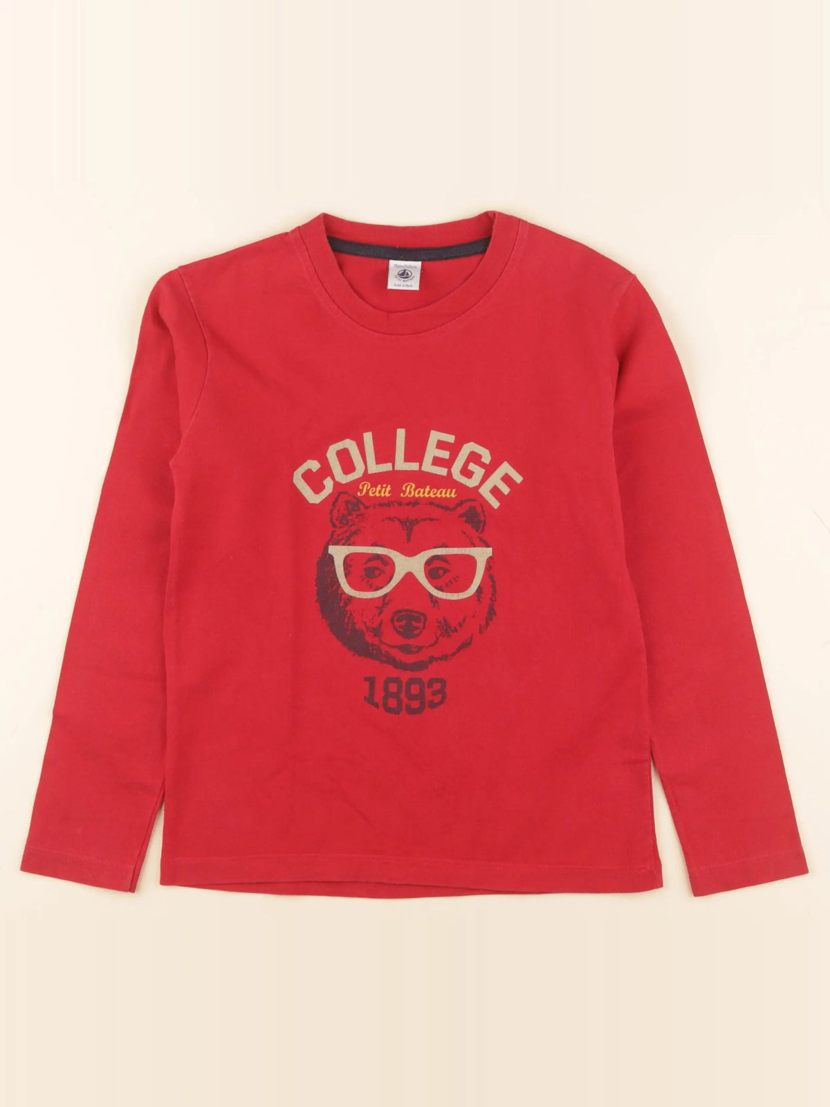 Petit Bateau - tee-shirt rouge - 10 ans