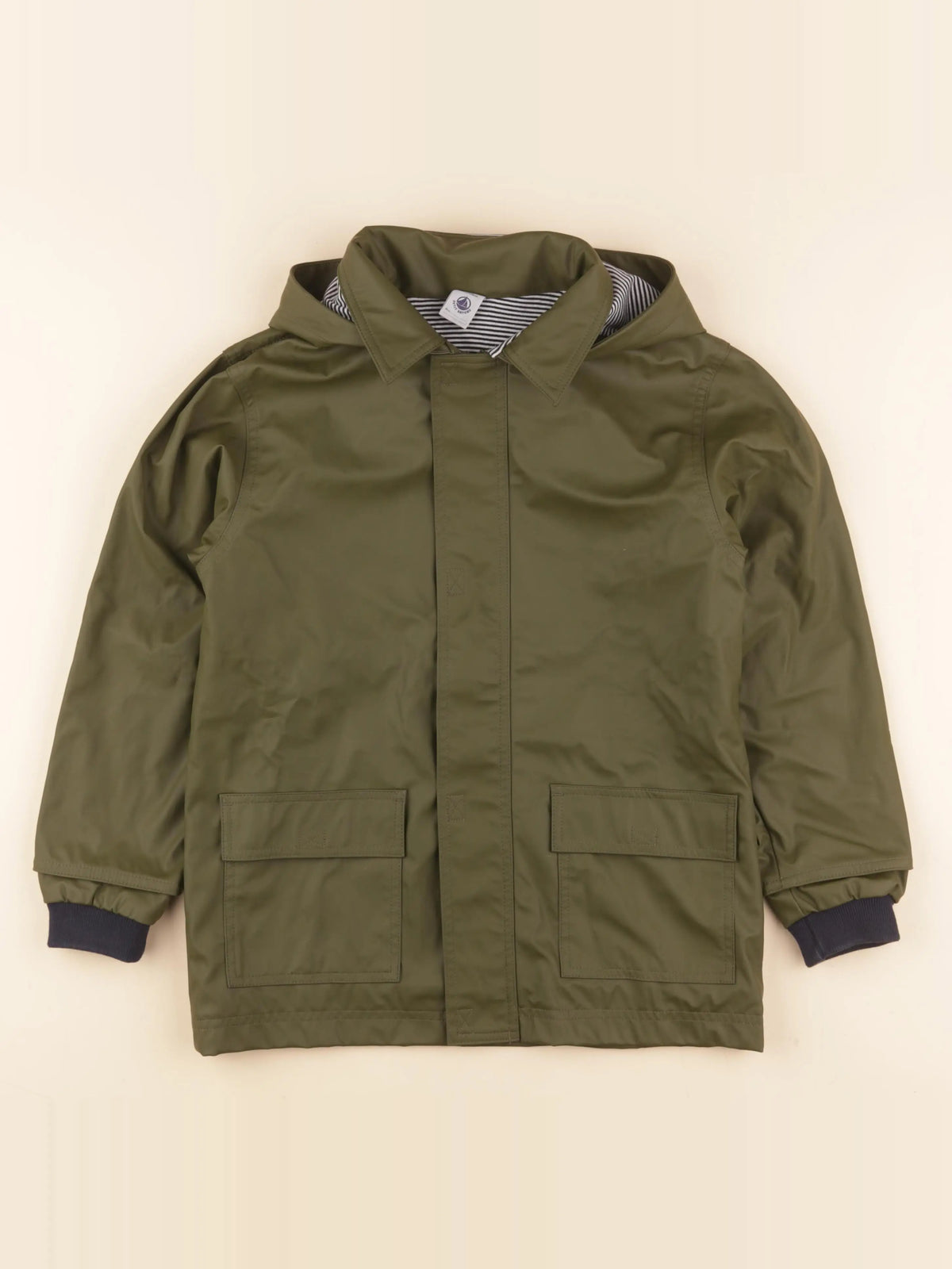 Petit Bateau - imperméable vert - 8 ans