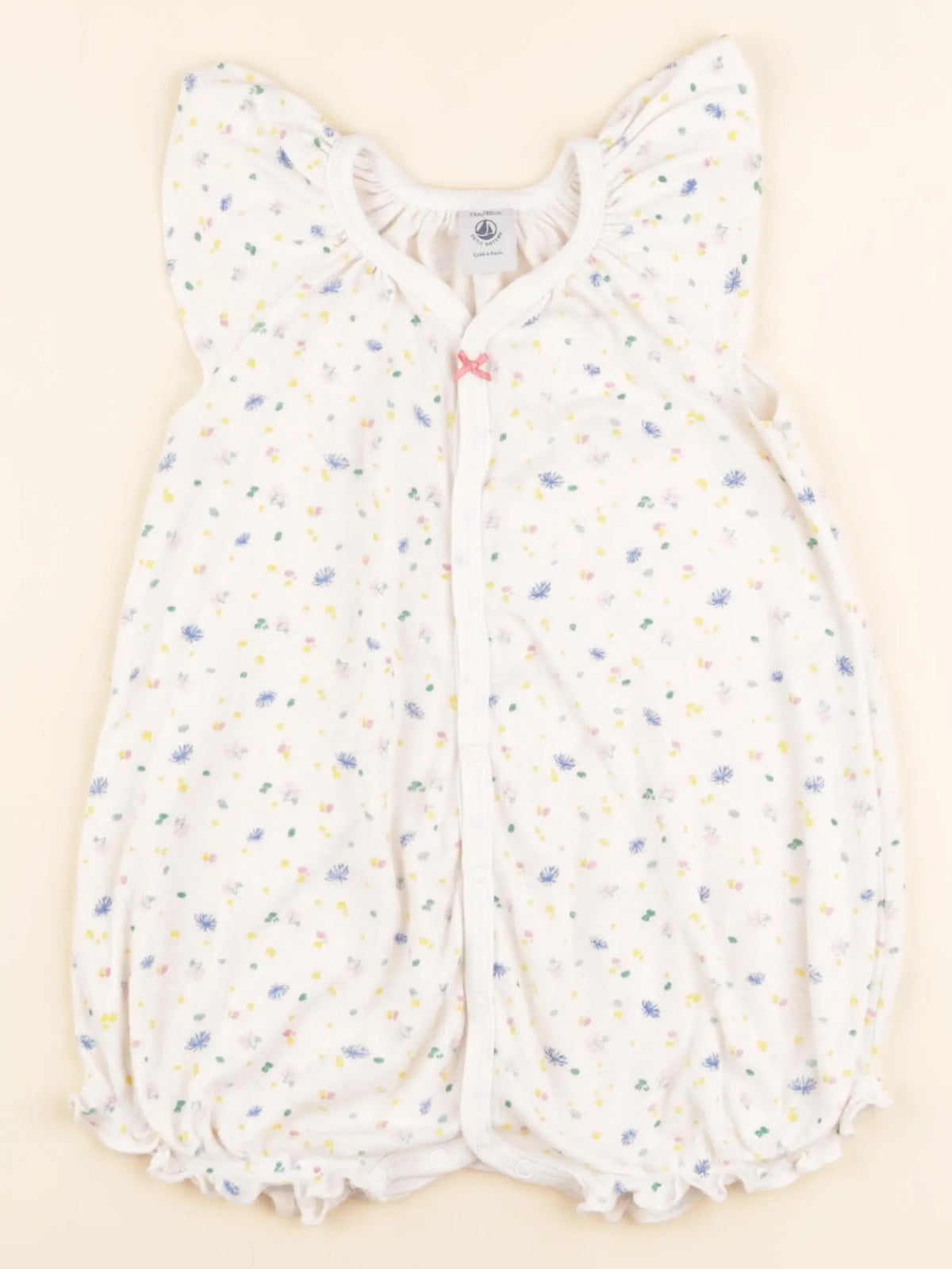 Petit Bateau - pyjama coton blanc - 24 mois