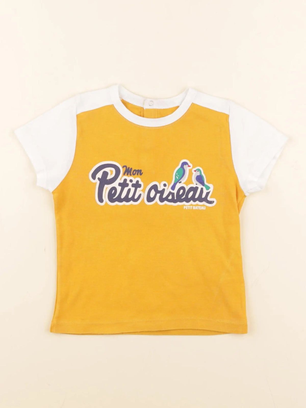 Petit Bateau - tee-shirt jaune - 24 mois
