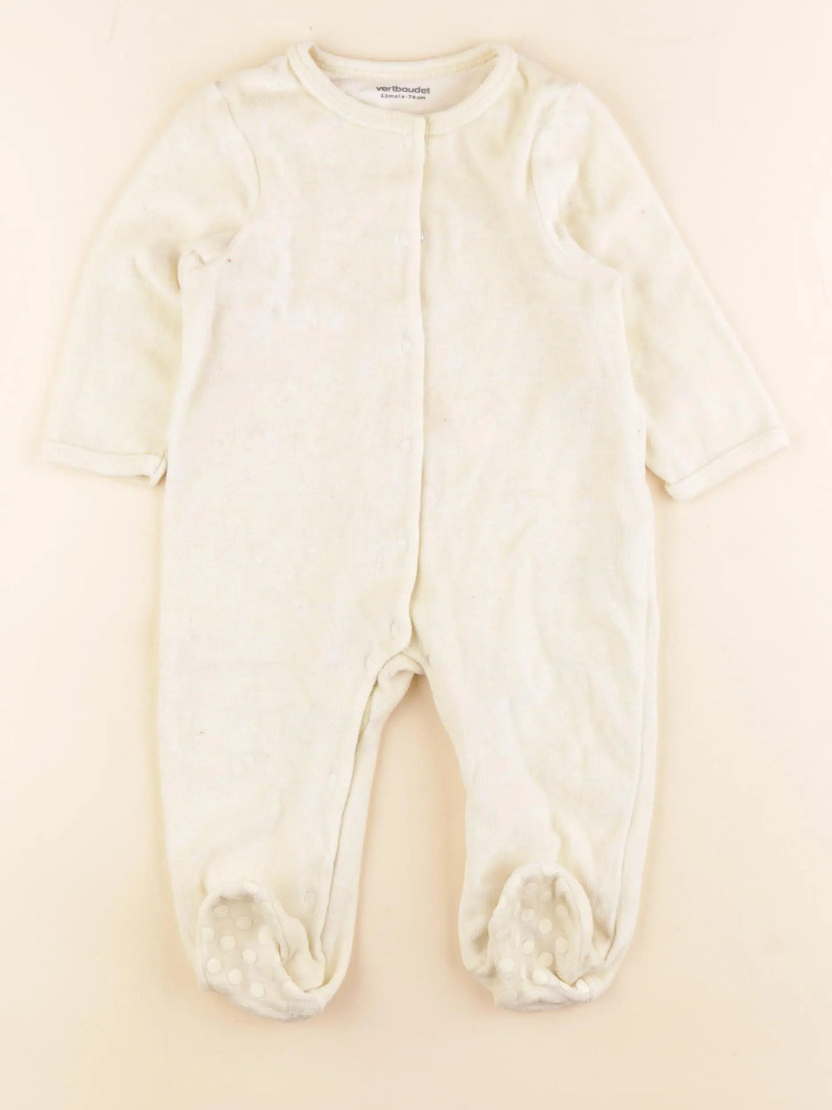 Vertbaudet - pyjama velours jaune - 12 mois