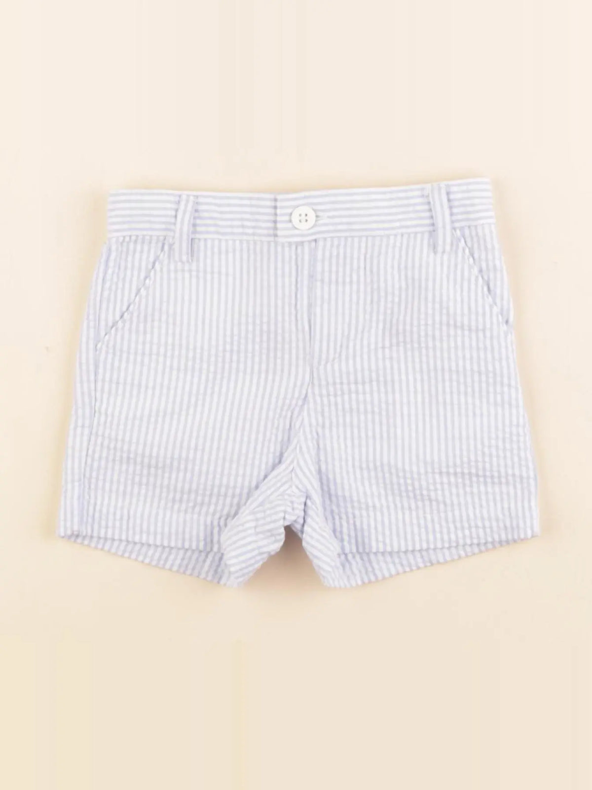 Jacadi - short blanc, bleu - 6 mois
