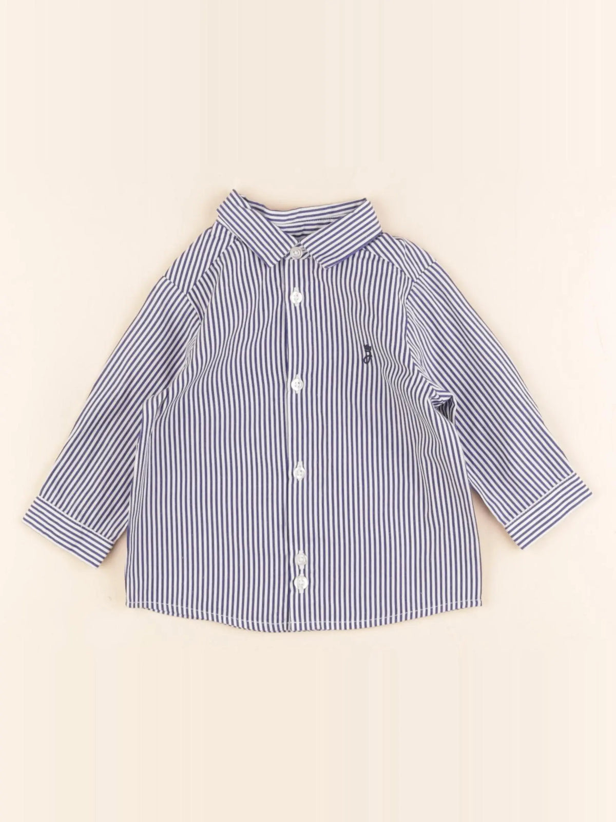 Jacadi - chemise bleu, blanc - 6 mois