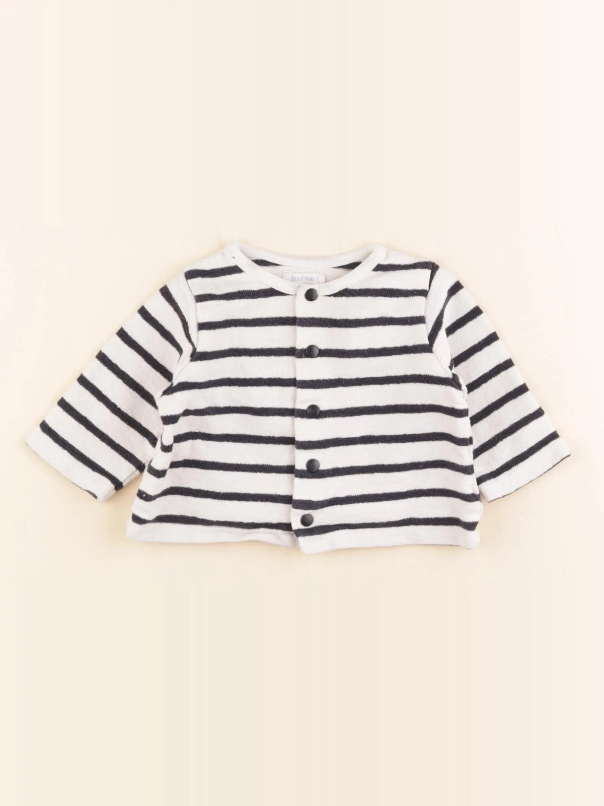 Boutchou - sweat bleu, blanc - 6 mois