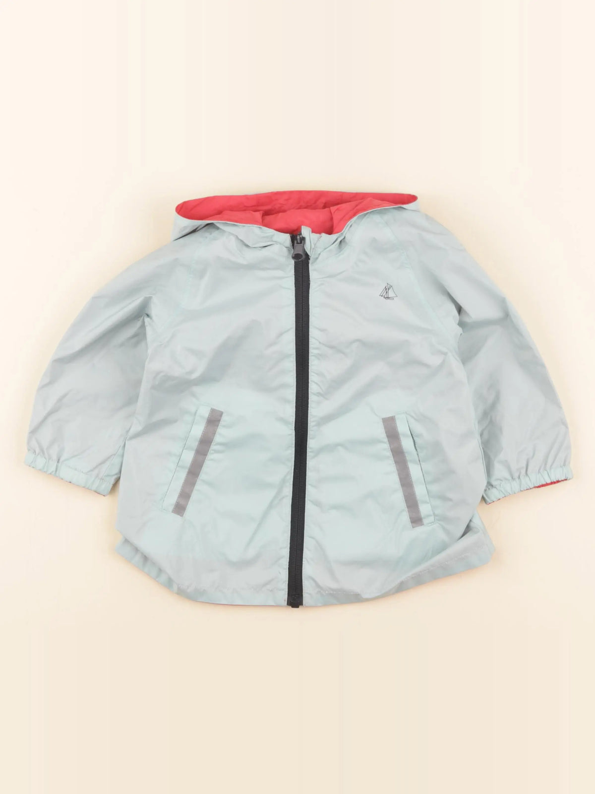 Petit Bateau - coupe-vent réversible bleu - 18 mois