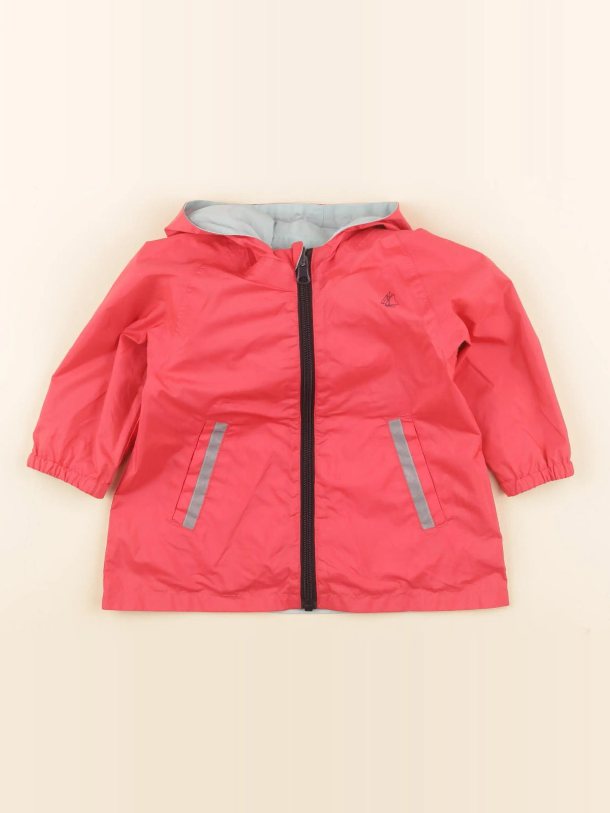 Petit Bateau - coupe-vent réversible bleu - 18 mois