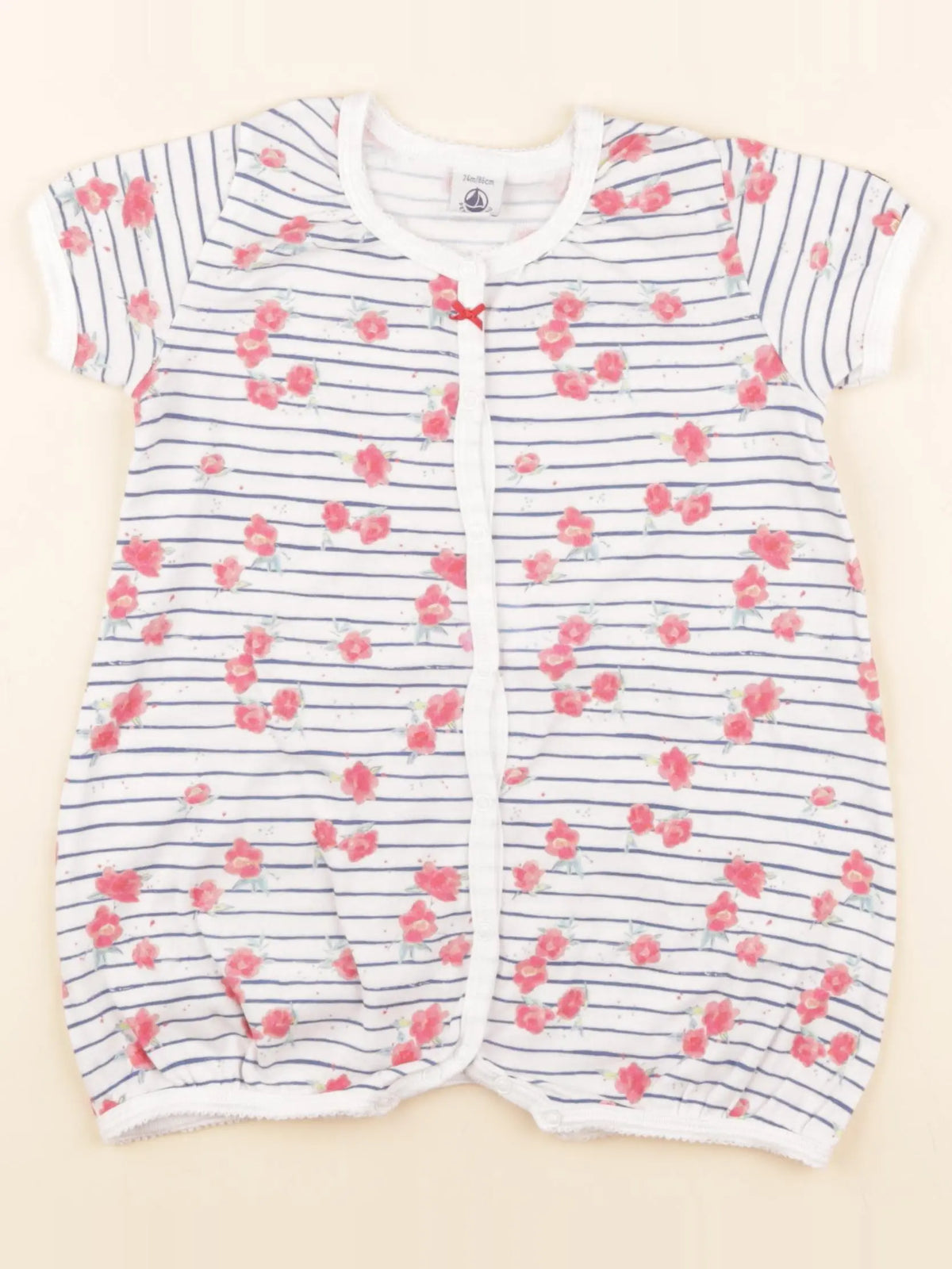 Petit Bateau - pyjama coton blanc - 24 mois