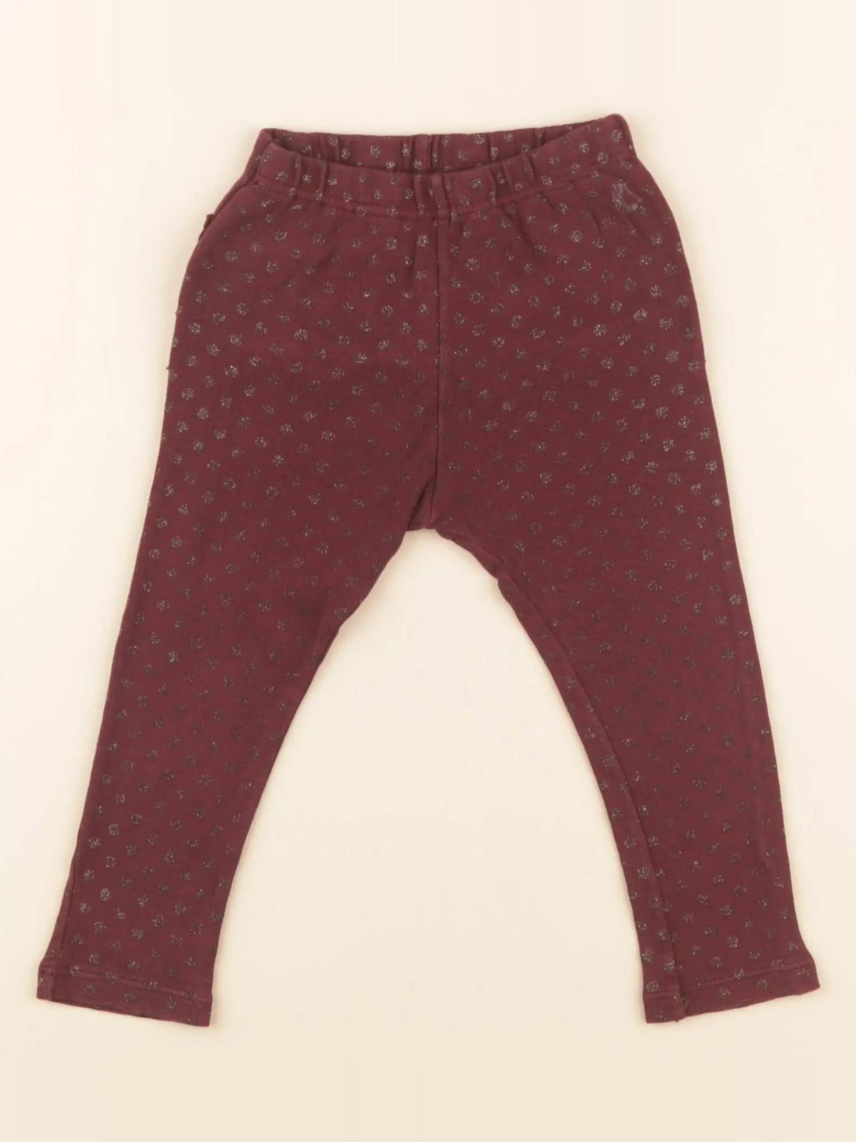 Petit Bateau - legging volants au dos rouge, or - 18 mois