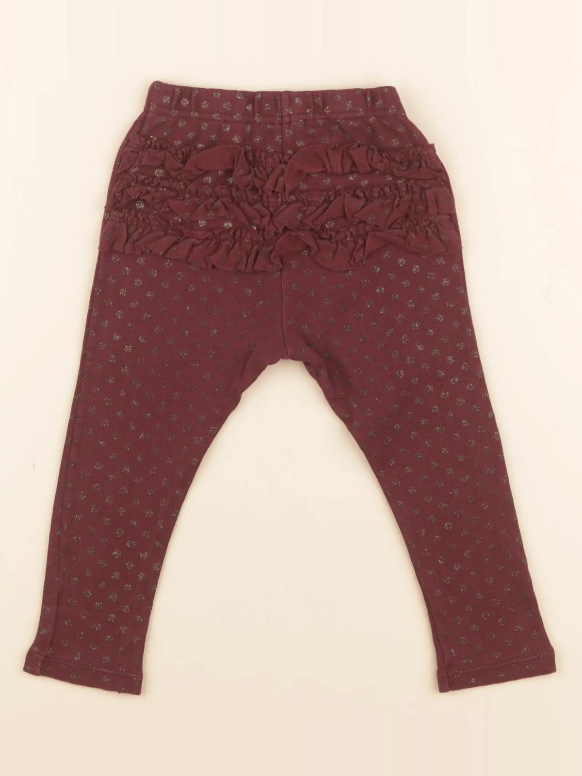 Petit Bateau - legging volants au dos rouge, or - 18 mois