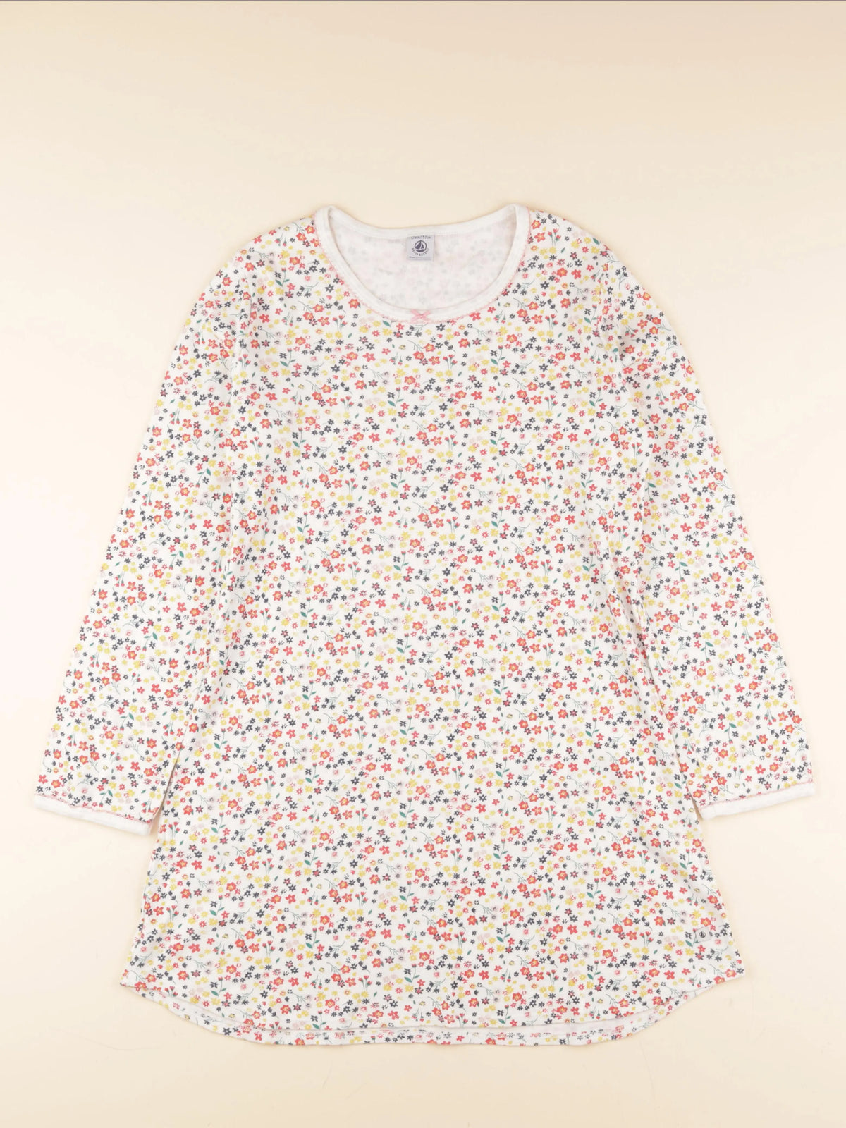 Petit Bateau - chemise de nuit coton blanc - 12 ans