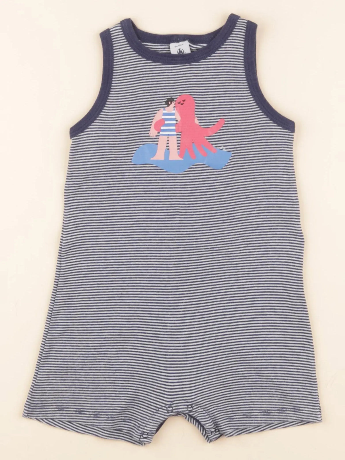 Petit Bateau - pyjama coton bleu - 18 mois