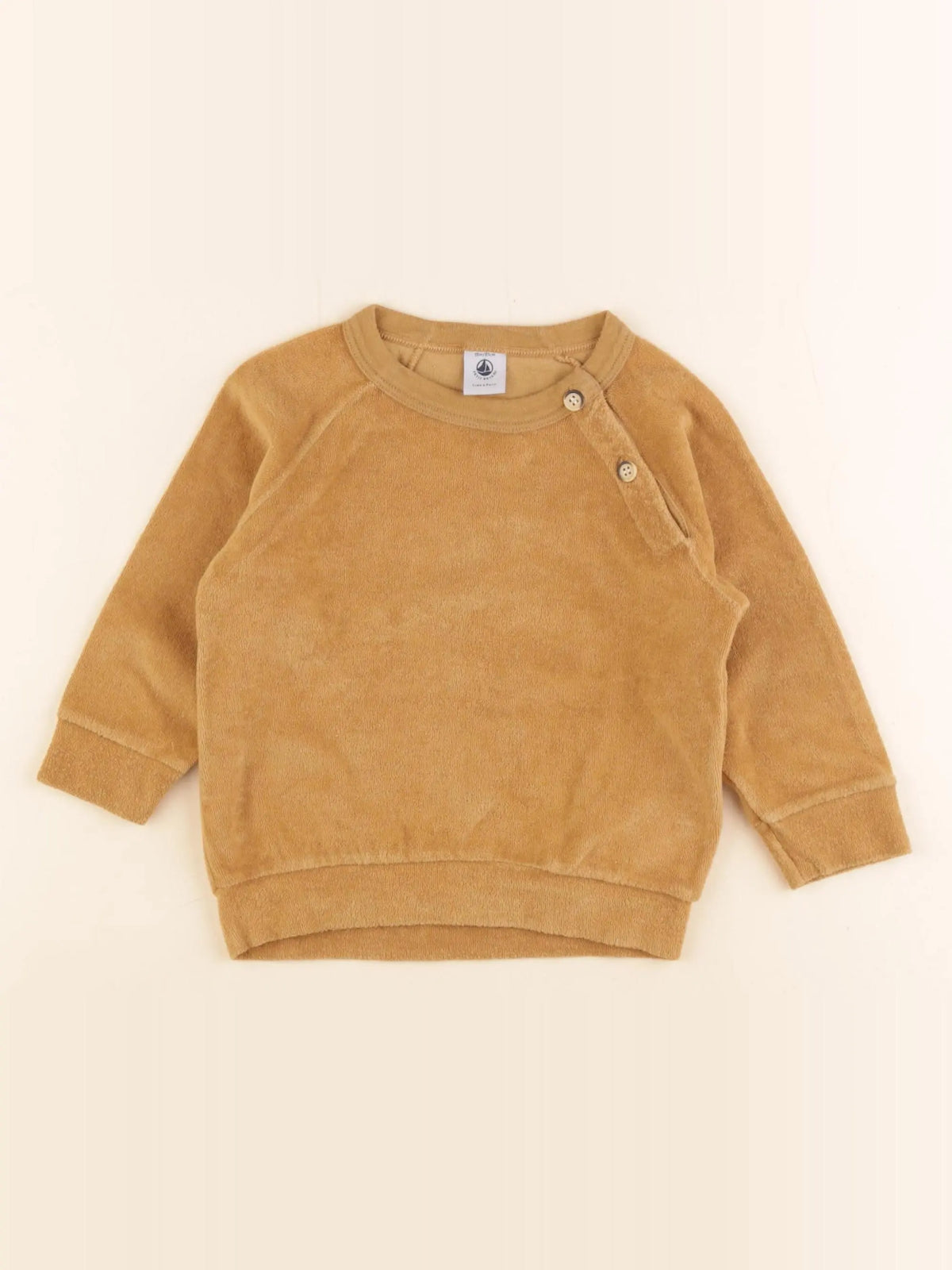 Petit Bateau - sweat marron - 18 mois