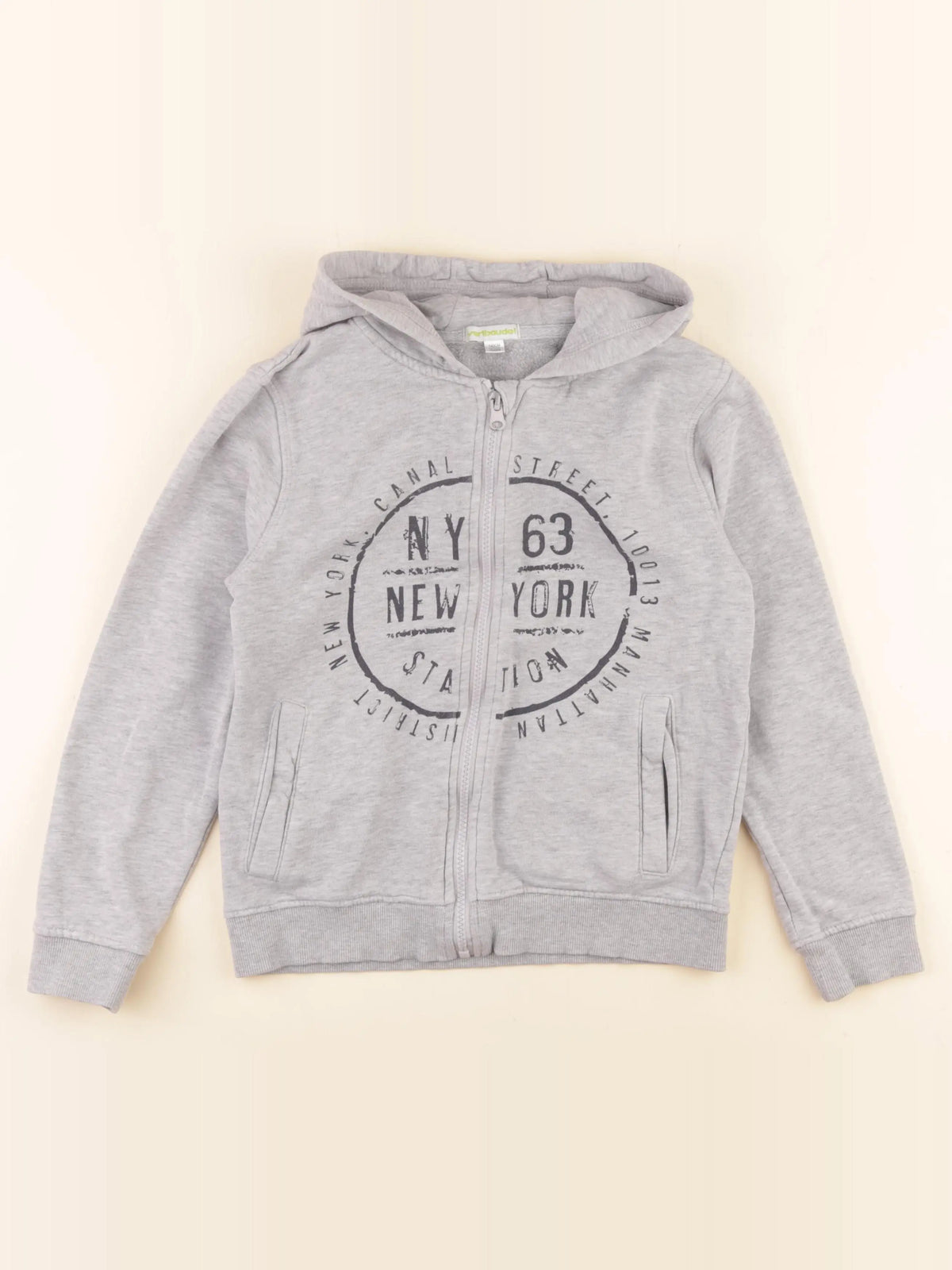 Vertbaudet - sweat gris - 10 ans