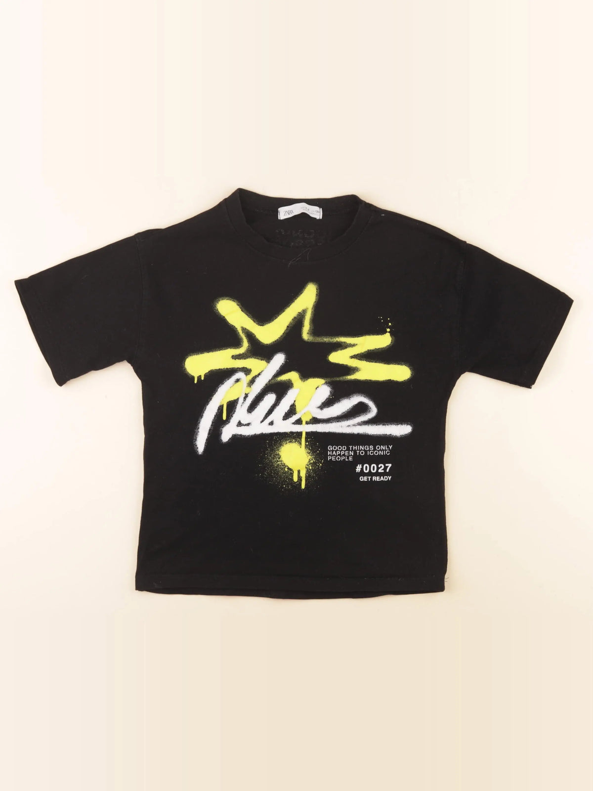 Zara - tee-shirt noir - 8/9 ans