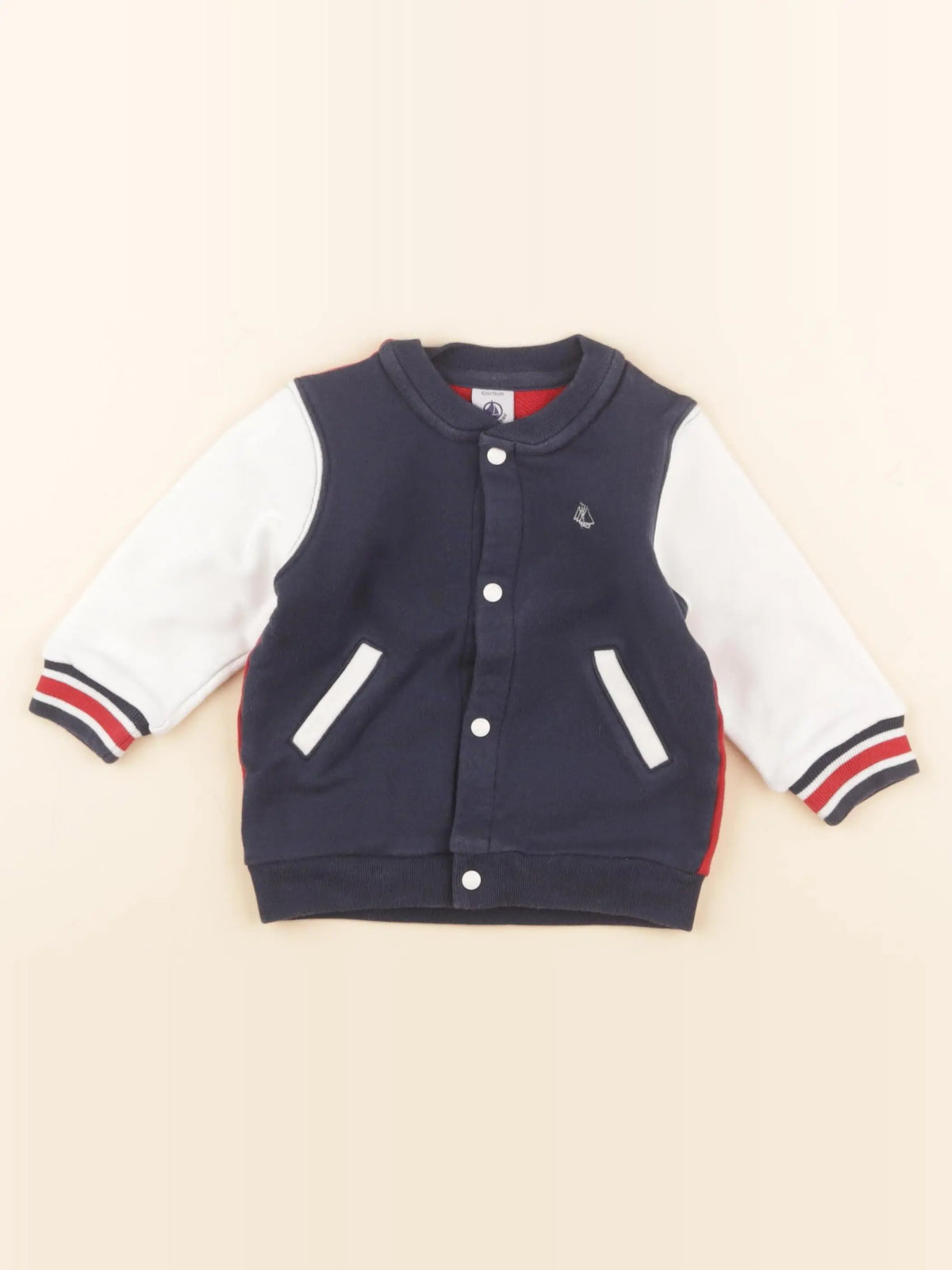 Petit Bateau - sweat bleu - 12 mois