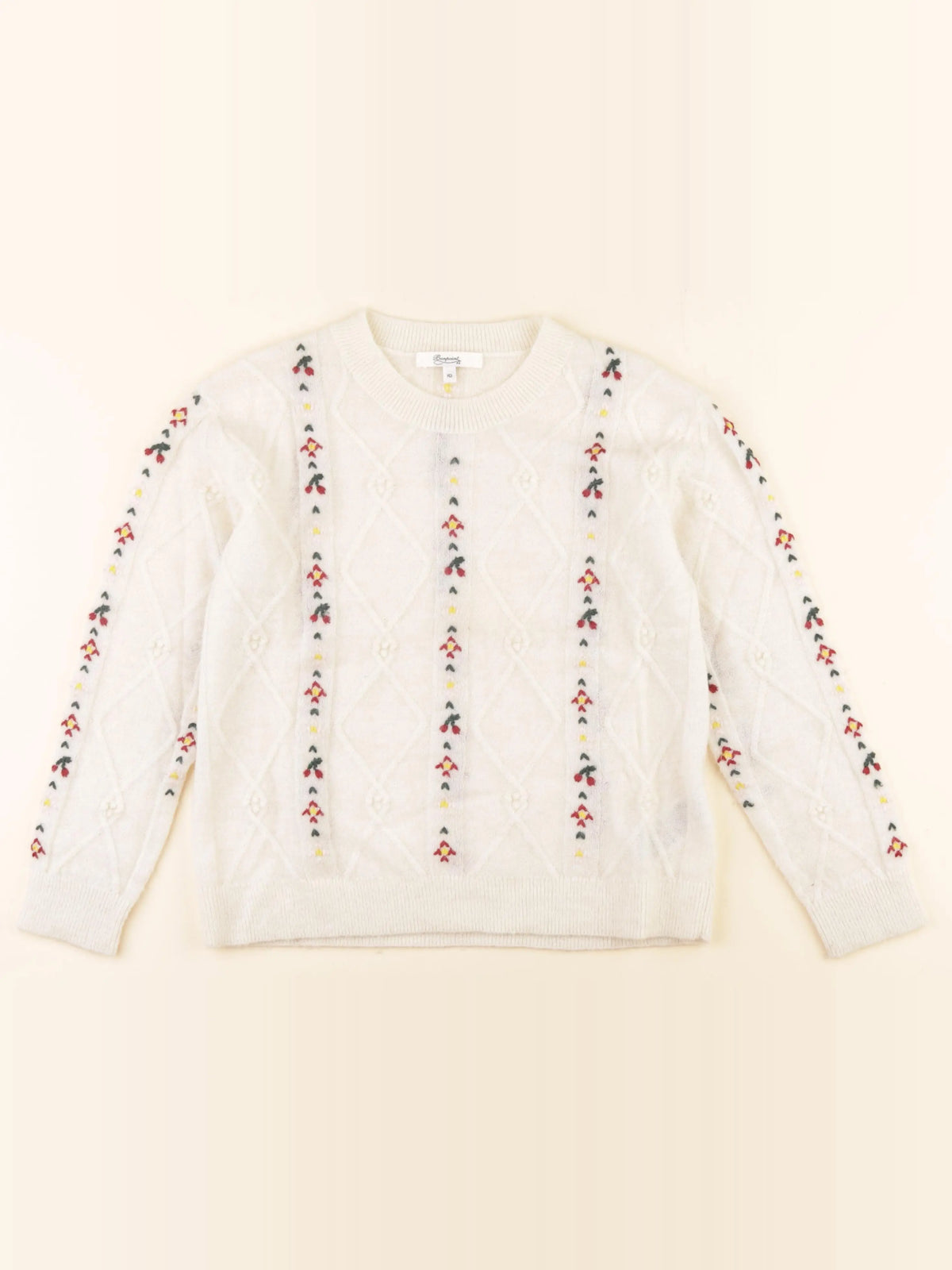 Bonpoint - pull blanc - 10 ans