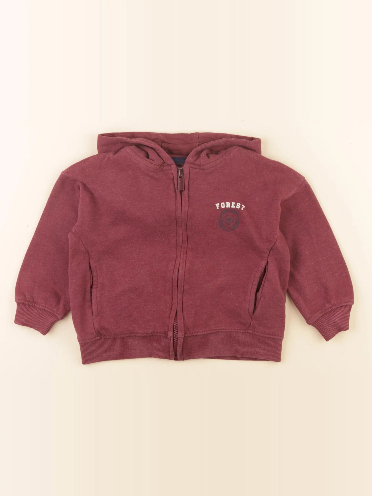 Vertbaudet - sweat rouge - 3 ans