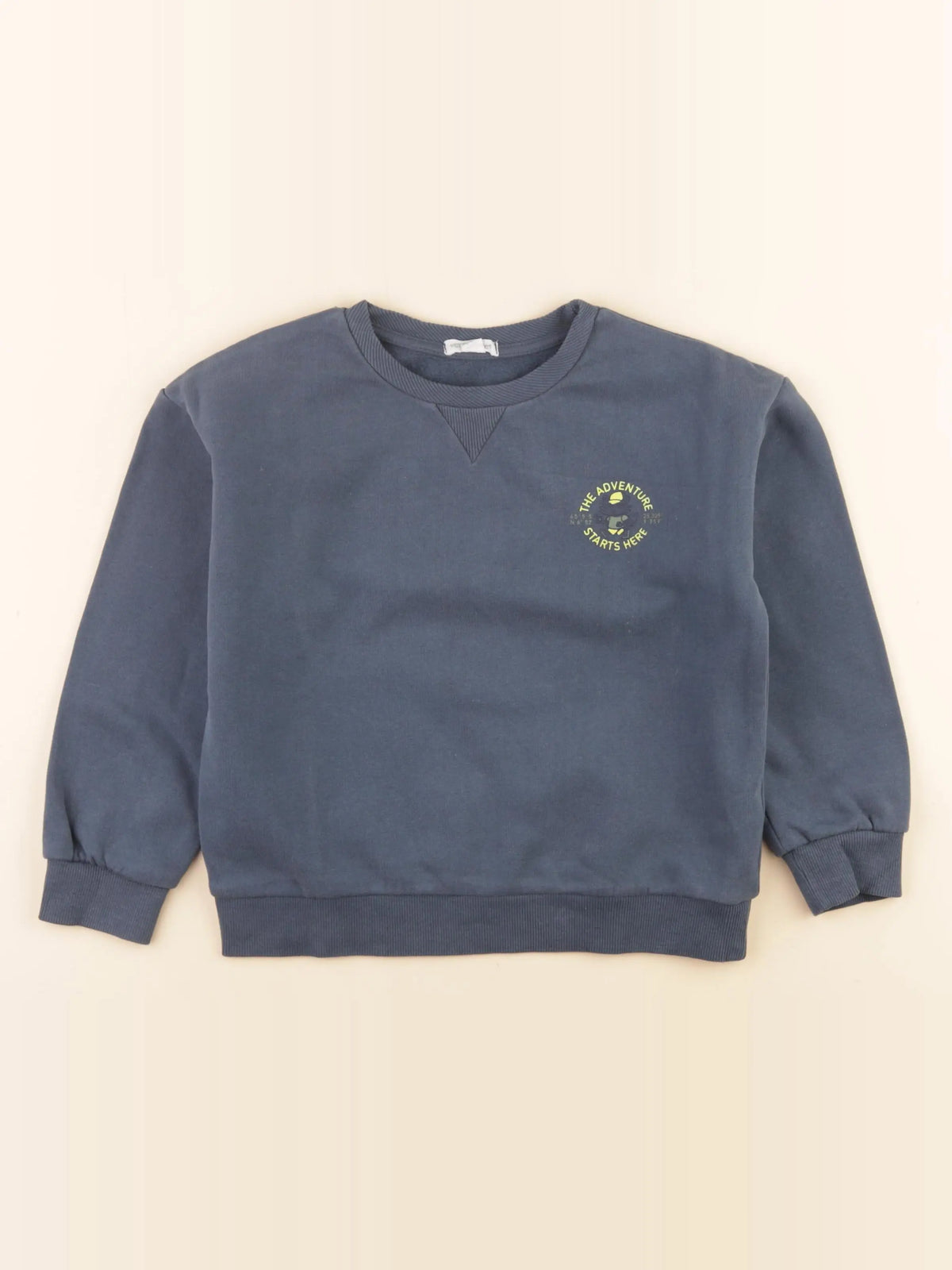 Vertbaudet - sweat imprimé au dos bleu - 6 ans