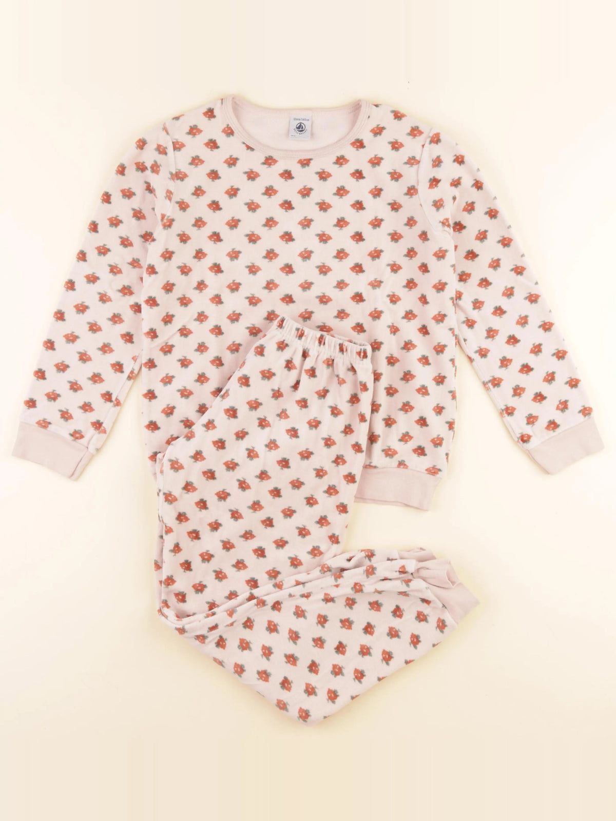 Petit Bateau - pyjama velours multicolore - 10 ans