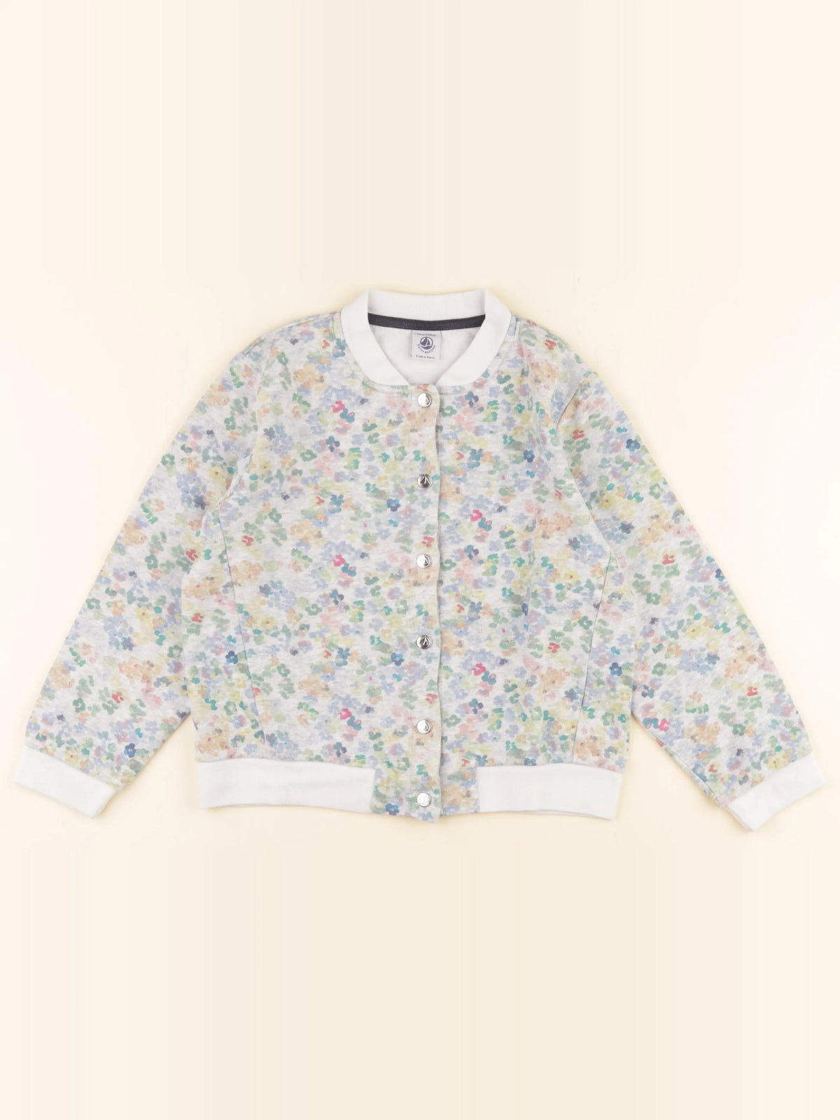 Petit Bateau - sweat coton multicolore - 8 ans