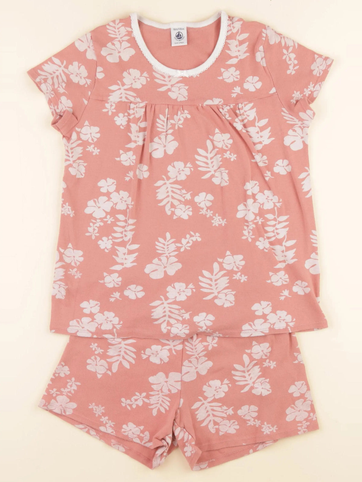 Petit Bateau - pyjama coton rose - 8 ans
