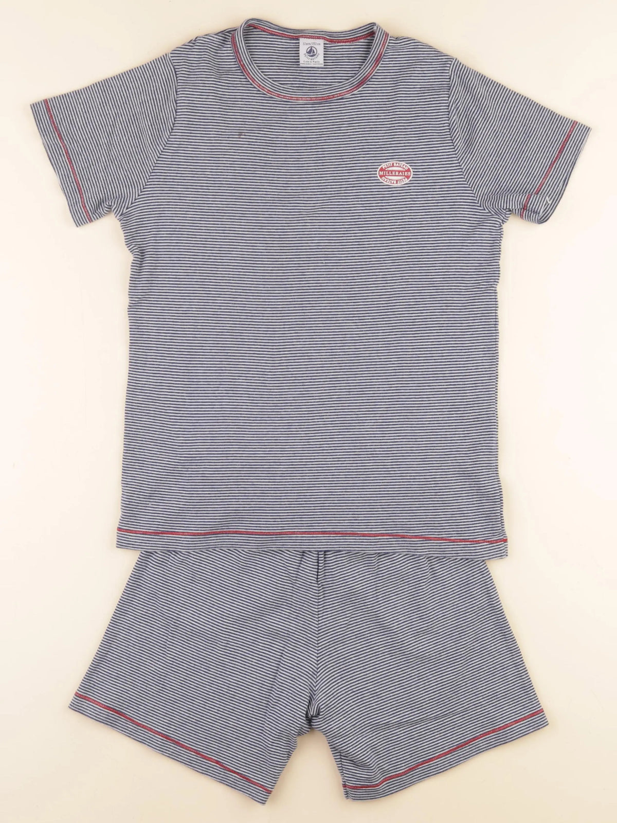 Petit Bateau - pyjama coton bleu - 12 ans