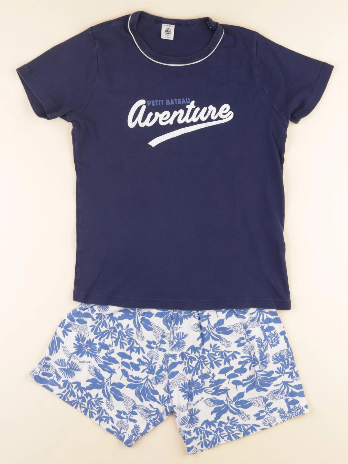 Petit Bateau - pyjama coton bleu - 12 ans