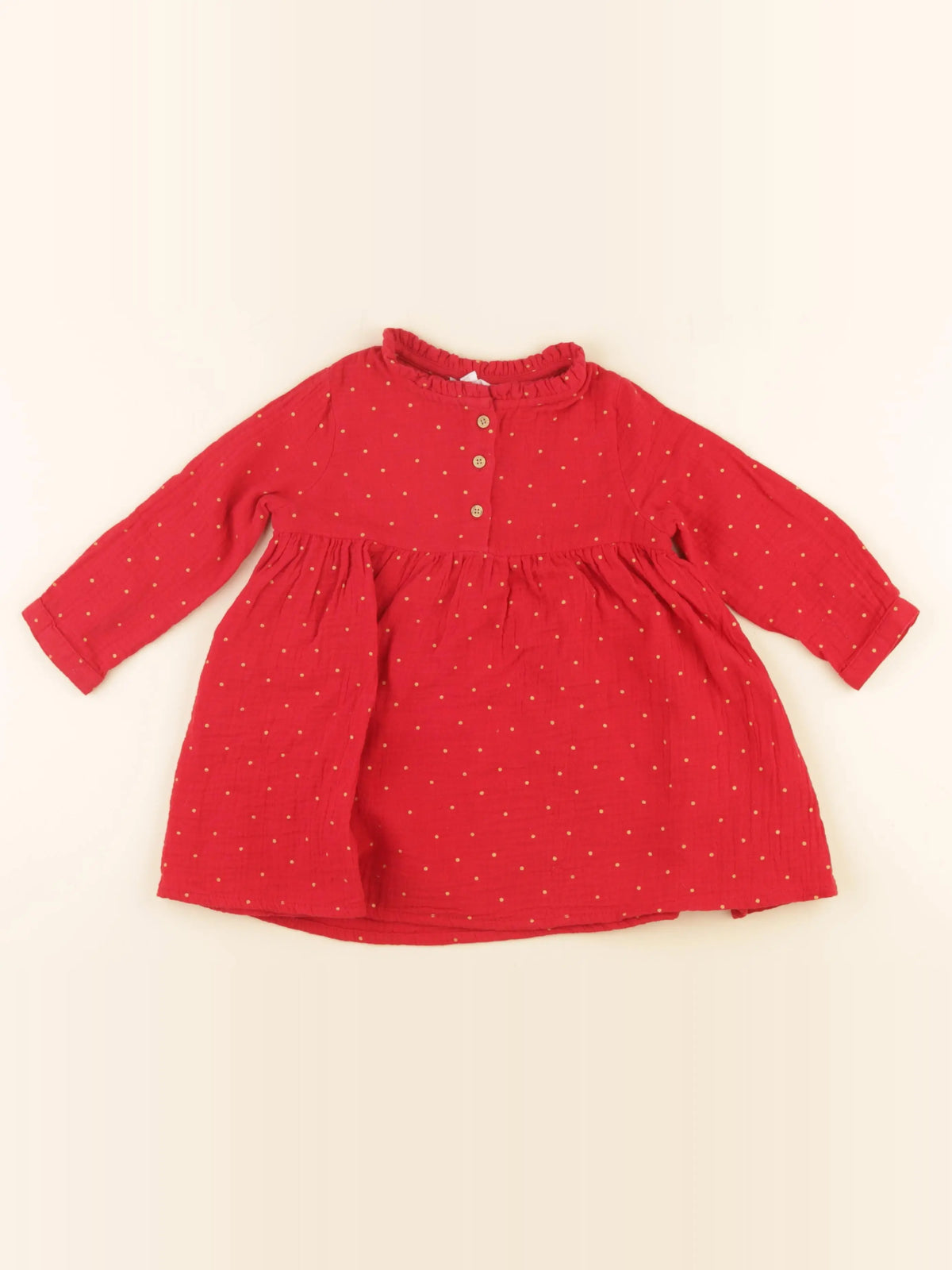 Vertbaudet - robe rouge - 2 ans