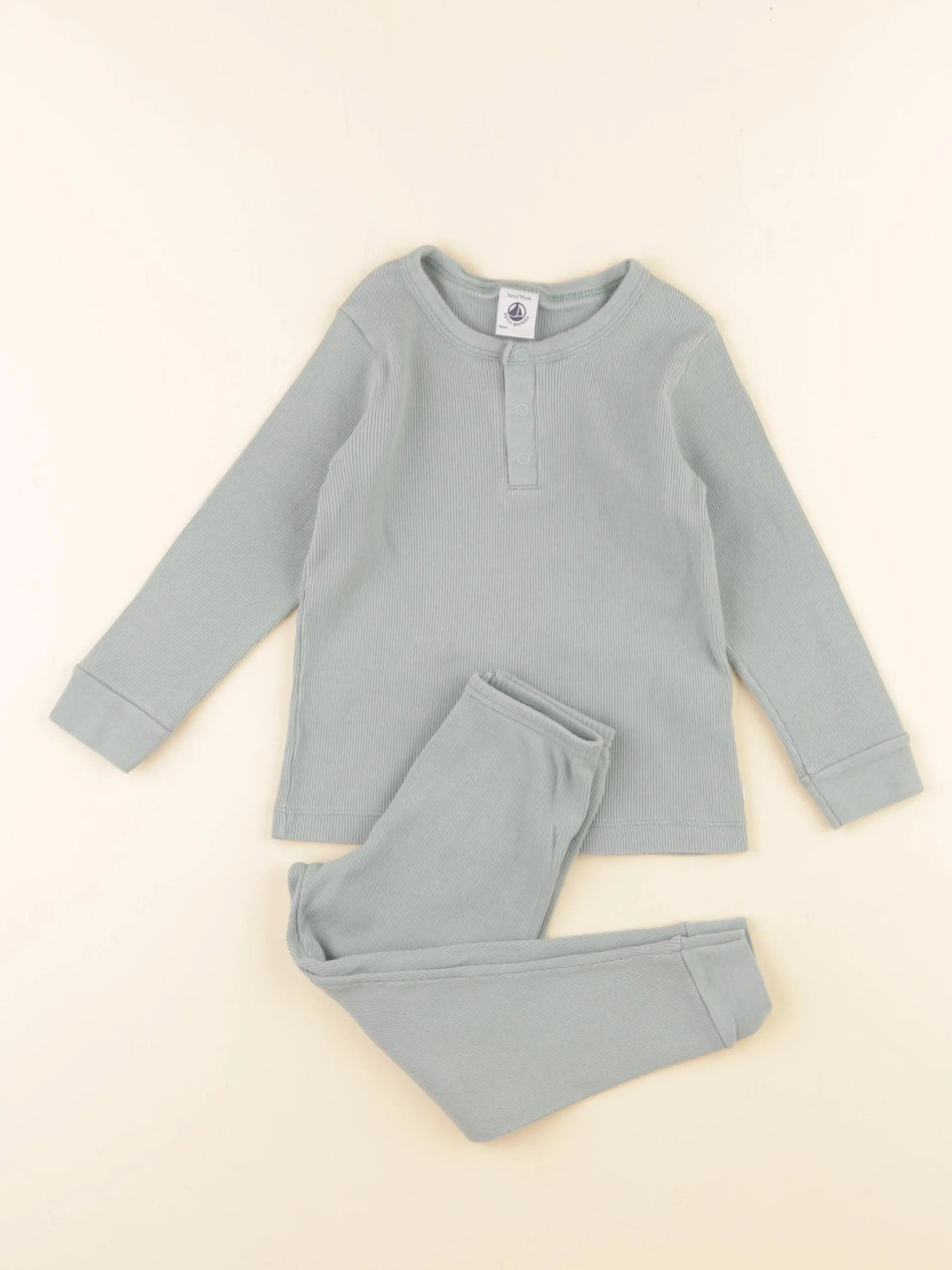 Petit Bateau - pyjama coton vert - 3 ans