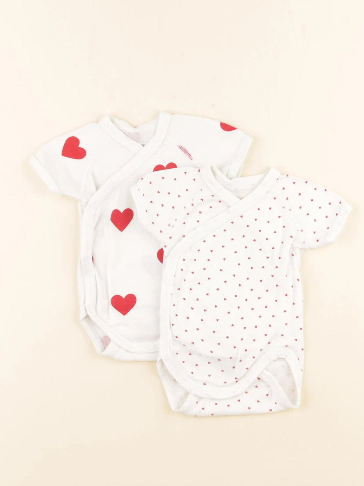 Petit Bateau - lot de 2 bodies en coton blanc - 1 mois